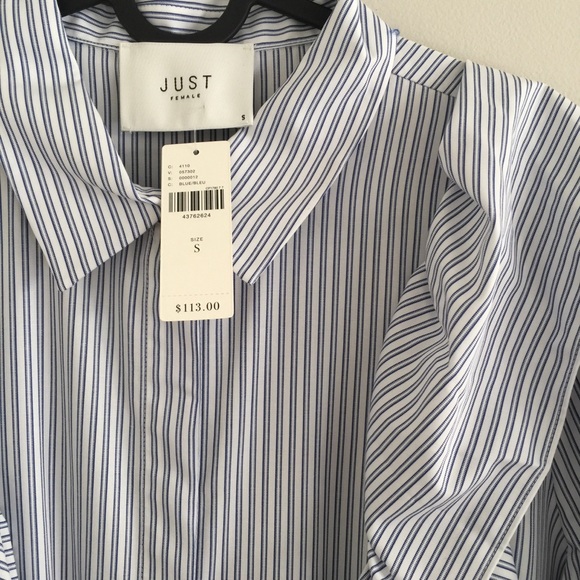 Anthropologie Millburn Ruffled Buttondown top NWT - Picture 6 of 7